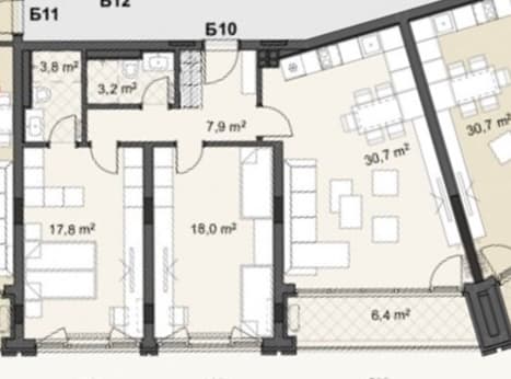 Тристаен апартамент, Овча купел 2 — Ап. Б10 (123.34 кв.м) - снимка 2